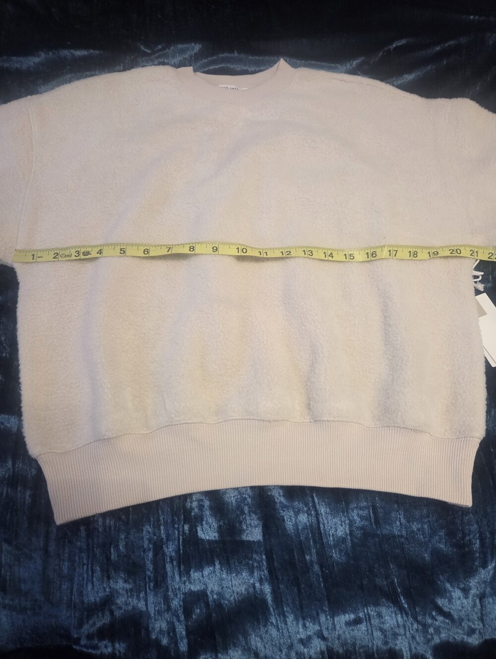 Cozy Oversized Teddy Fleece Sweatshirt Pullover Soft Neutral Lounge Sweater - Picture 4 of 6